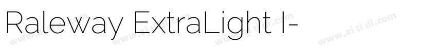 Raleway ExtraLight I字体转换